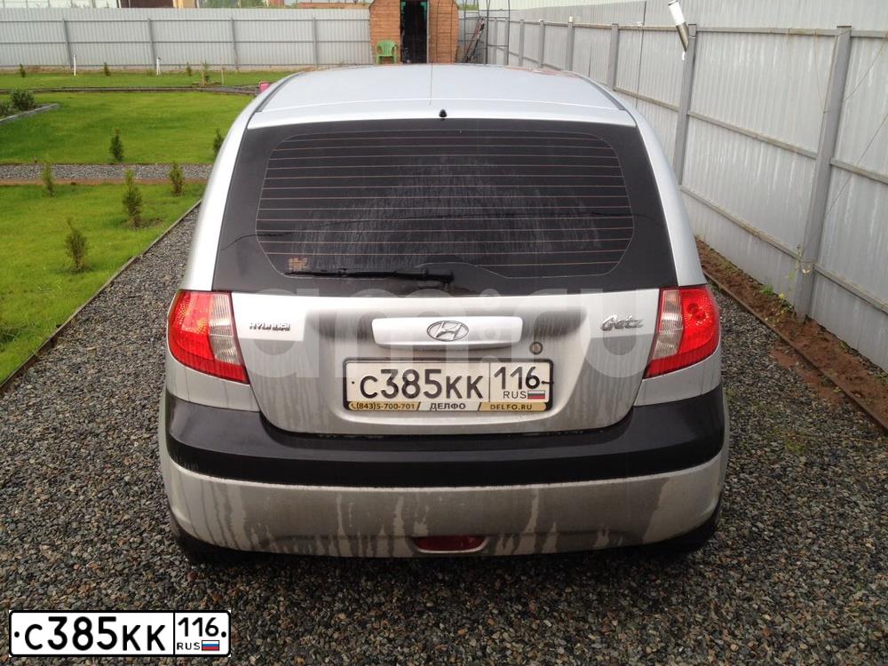 Фото автомобиля HYUNDAI GETZ, 2008 — госномер С385КК116. Цвет: Серебристый