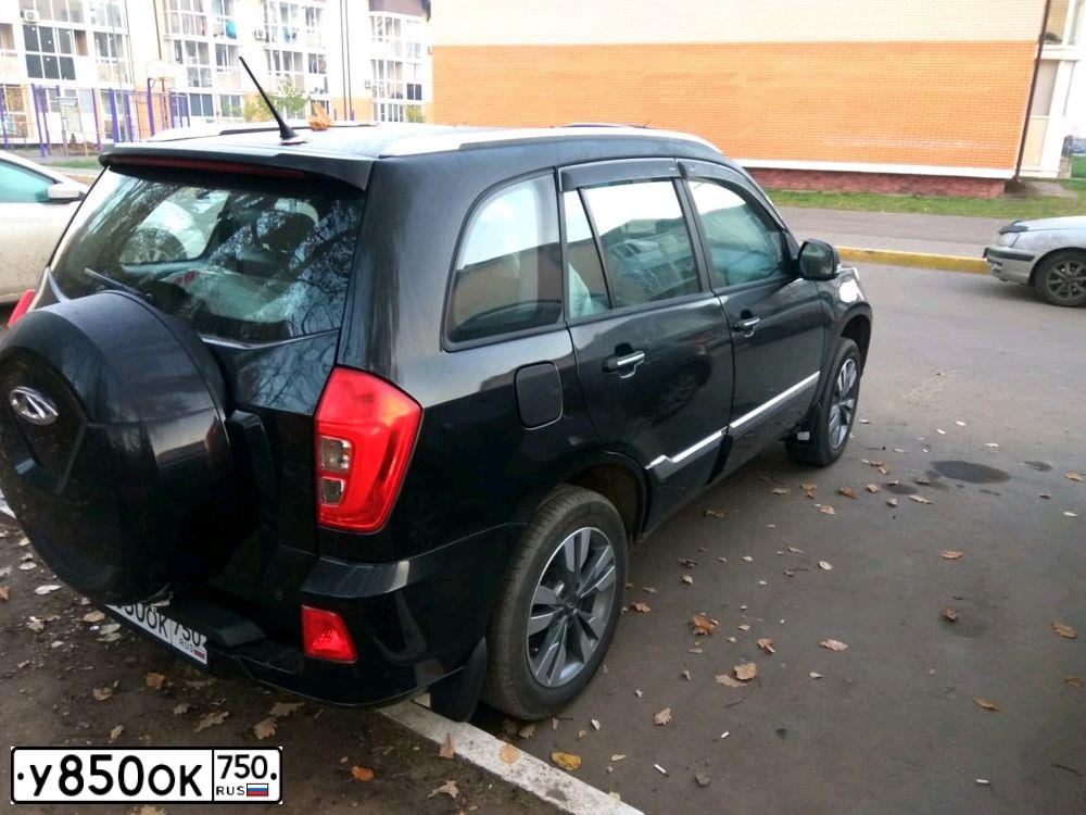Фото автомобиля CHERY TIGGO, 2017 — госномер К858УО76. Цвет: ЧЕРНЫЙ