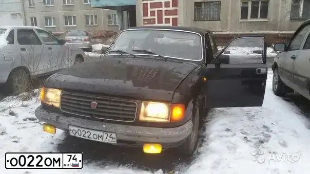 Фото автомобиля GAZ 3102 WOLGA, 1996 — госномер О022ОМ74. Цвет: ЧЕРНЫЙ