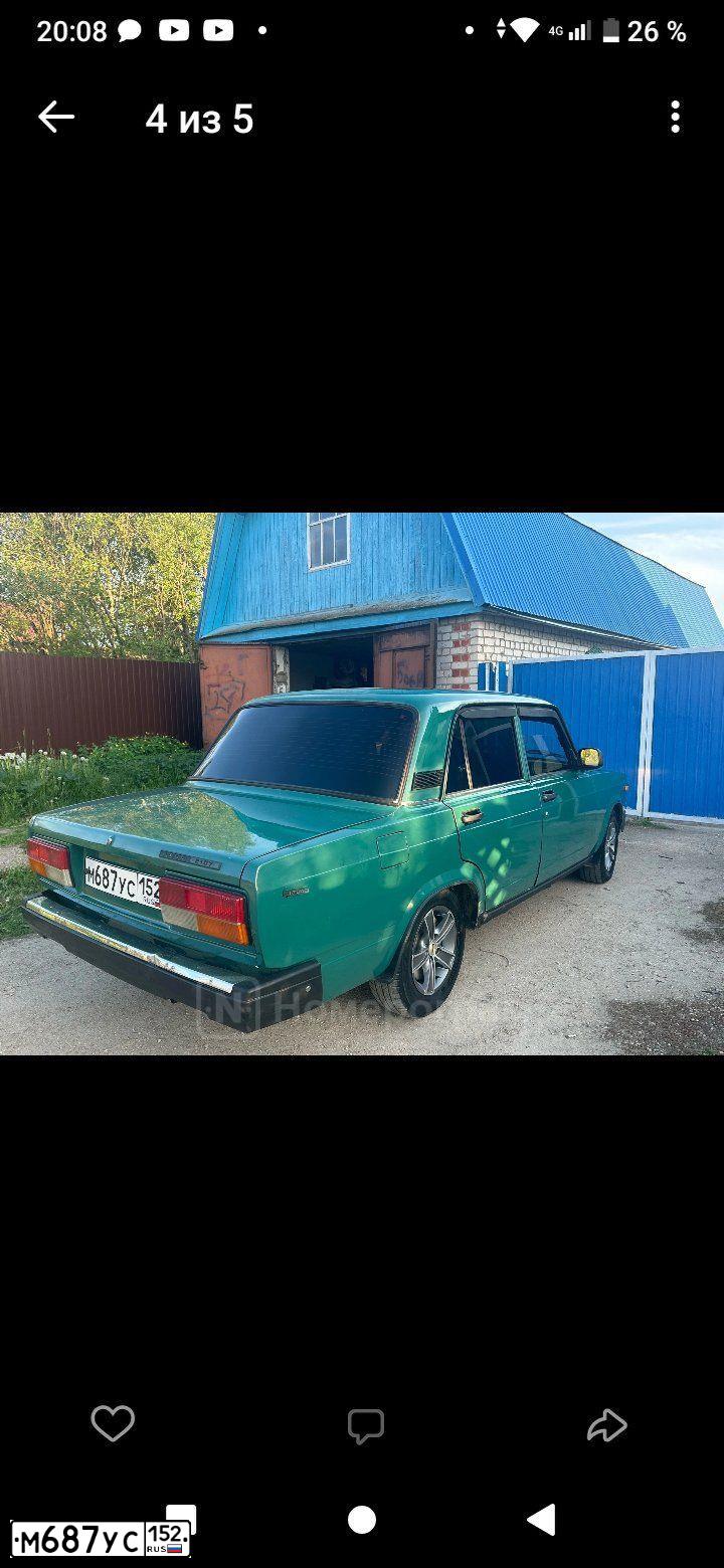 Фото автомобиля LADA 2107, 2005 — госномер М687УС152. Цвет: ЗЕЛЕНЫЙ