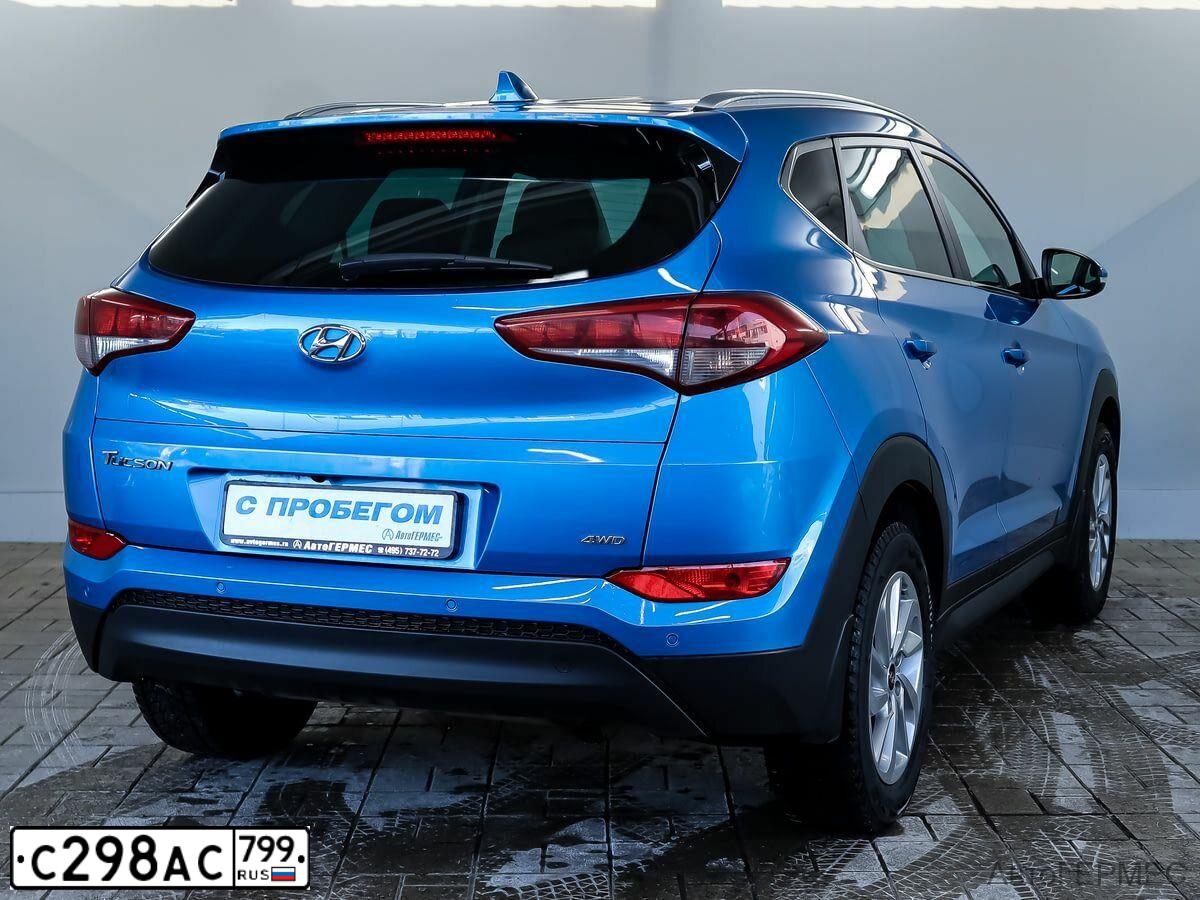 Фото автомобиля HYUNDAI TUCSON, 2017 — госномер С298АС799. Цвет: голубой