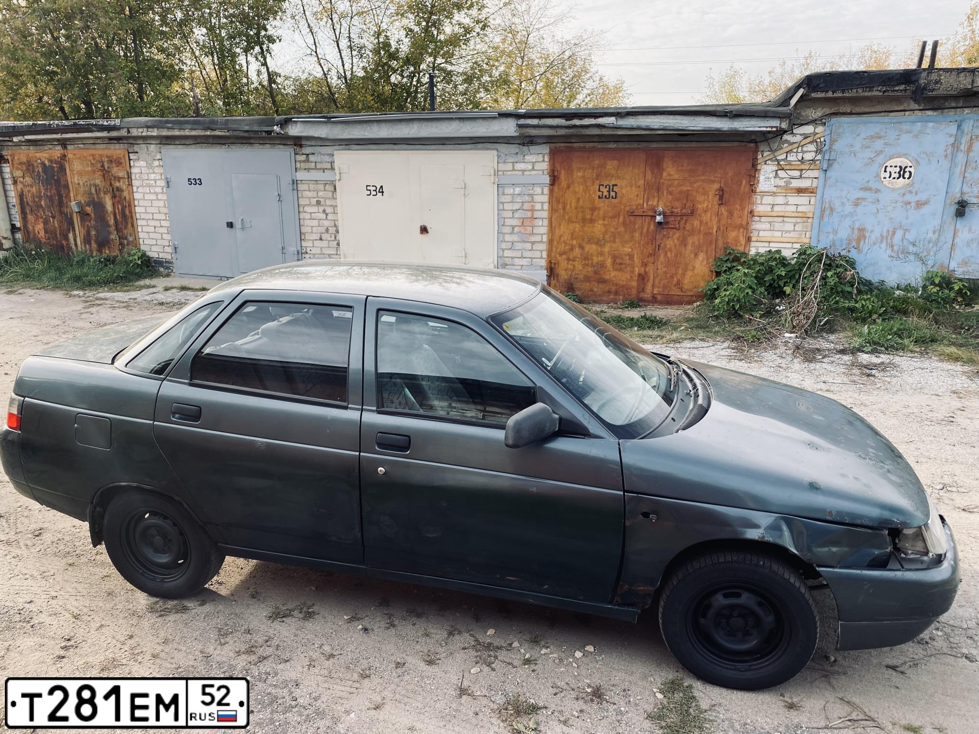 Фото автомобиля LADA 2110, 2006 — госномер Т281ЕМ52. Цвет: СЕРО-ЗЕЛЕНЫЙ