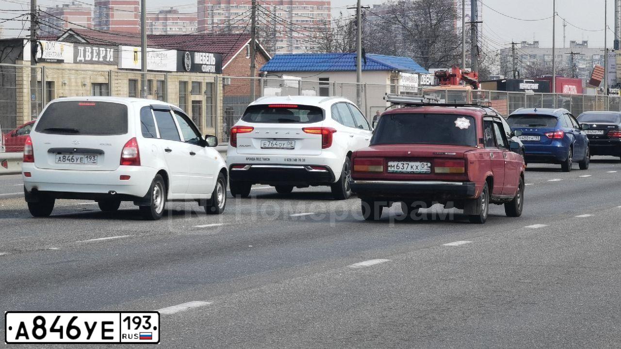 Фото автомобиля LADA 1117 KALINA, 2010 — госномер А846УЕ193. Цвет: Белый