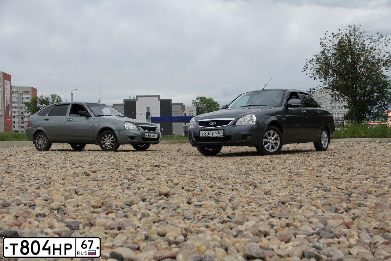 Фото автомобиля LADA 2170 PRIORA, 2014 — госномер Т804НР67. Цвет: СЕРЕБРИСТО-ТЕМНО СЕРЫЙ