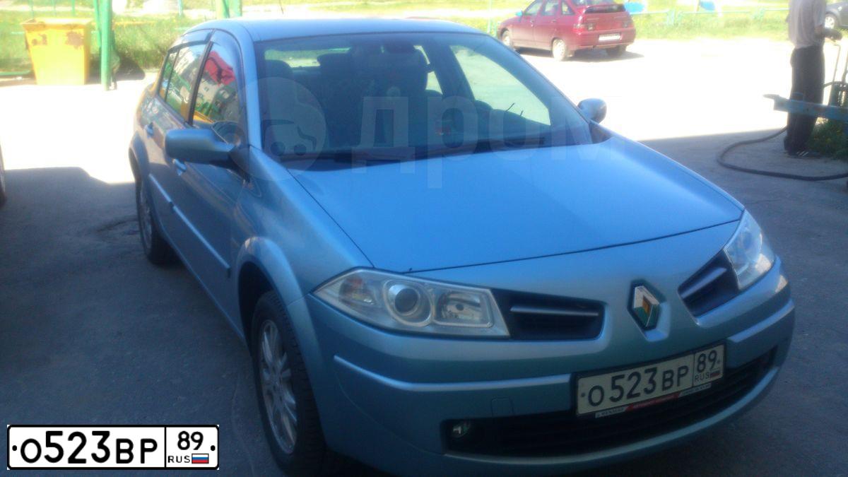 Фото автомобиля RENAULT MEGANE, 2008 — госномер В738УС702. Цвет: синий