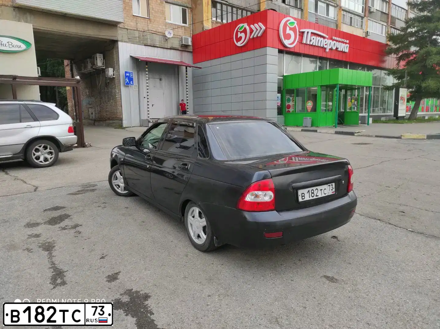 Фото автомобиля LADA 2170 PRIORA, 2007 — госномер В182ТС73. Цвет: ГРАФИТОВЫЙ МЕТАЛЛИК
