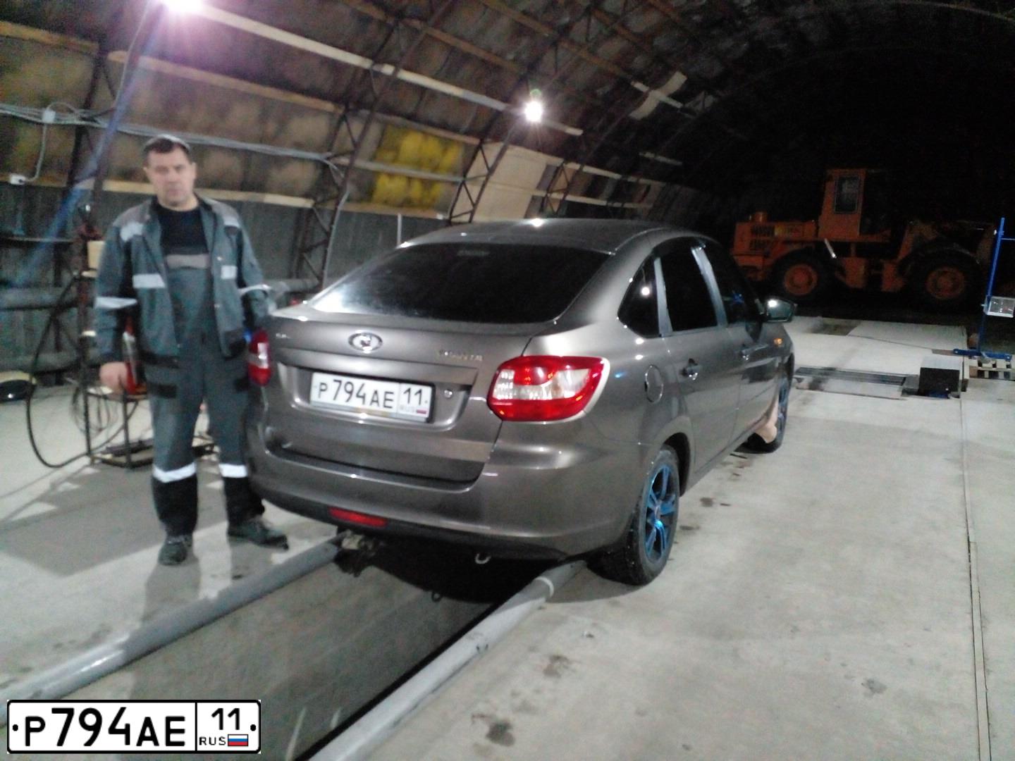 Фото автомобиля LADA 2191 GRANTA, 2016 — госномер Р794АЕ11. Цвет: ЗОЛОТИСТО-КОРИЧНЕВЫЙ
