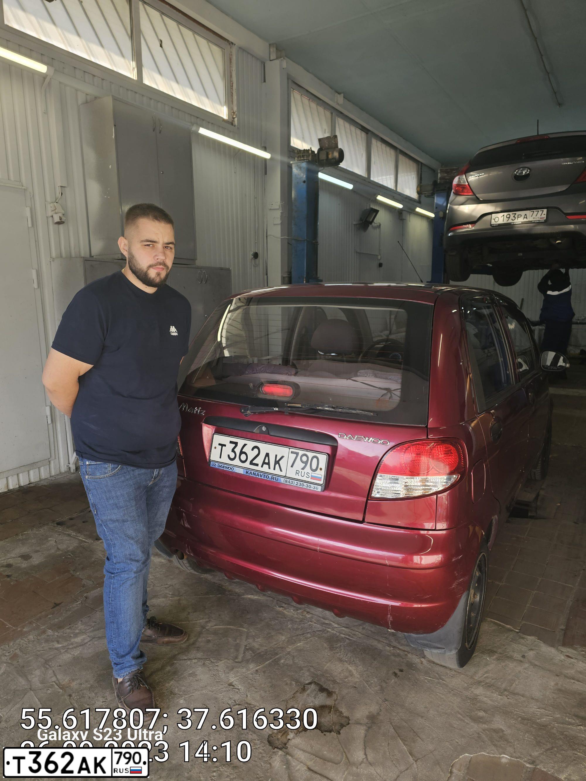 Фото автомобиля DAEWOO MATIZ, 2012 — госномер Т362АК790. Цвет: БОРДОВЫЙ