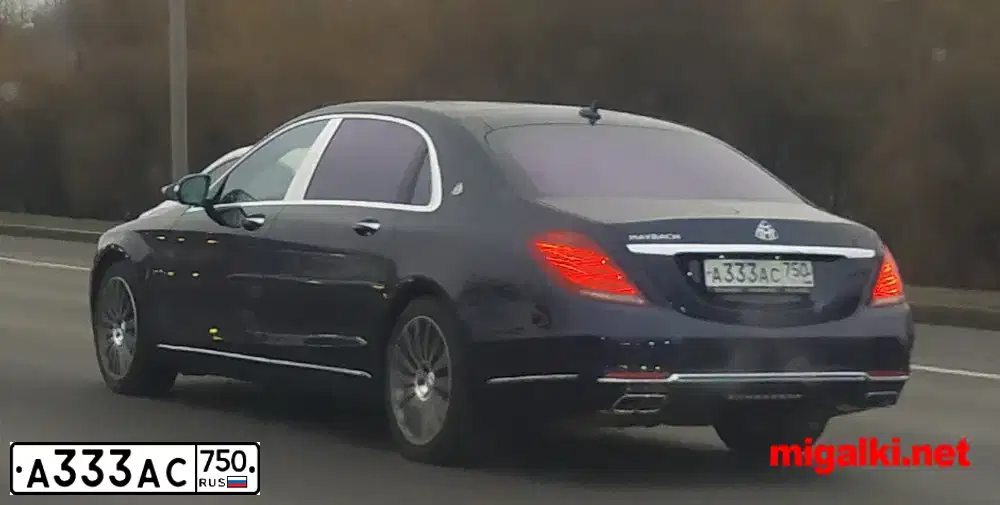 Фото автомобиля MERCEDES S-KLASSE, 2015 — госномер А333АС750. Цвет: СИНИЙ