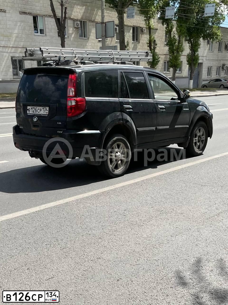 Фото автомобиля GREAT WALL HOVER, 2011 — госномер В126СР134. Цвет: ЧЕРНЫЙ
