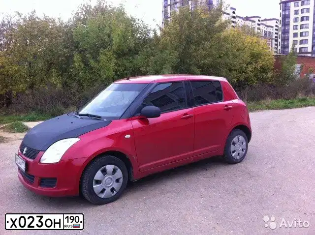 Фото автомобиля SUZUKI SWIFT, 2008 — госномер А104ТА69. Цвет: Красный