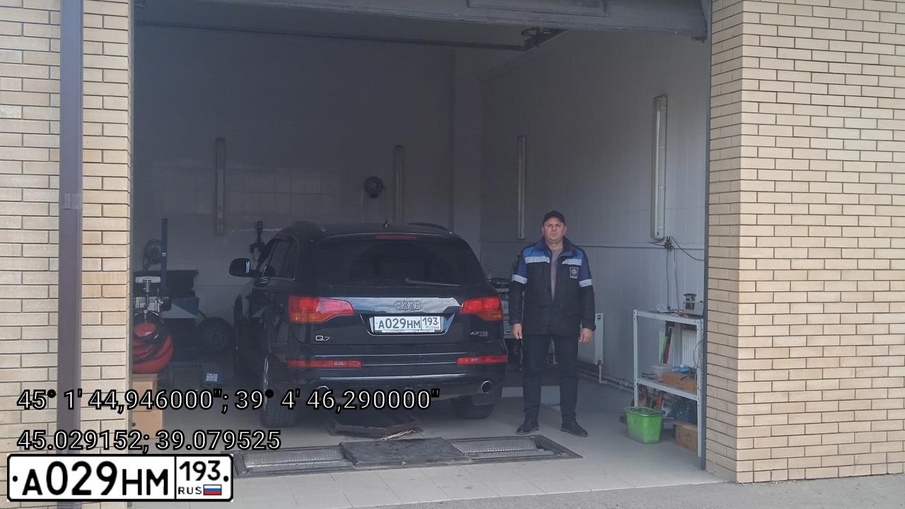 Фото автомобиля AUDI Q7, 2008 — госномер А029НМ193. Цвет: ТЕМНО СИНИЙ