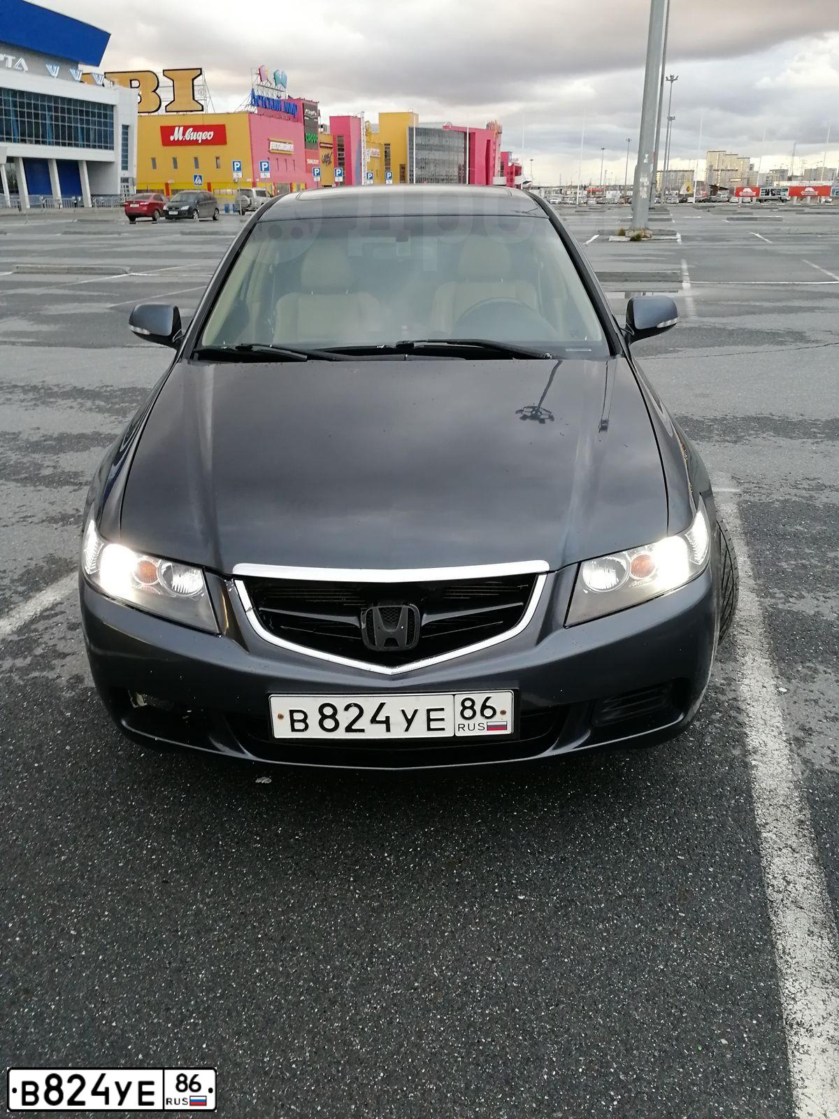 Фото автомобиля HONDA ACCORD, 2003 — госномер В869СТ86. Цвет: ТЕМНО-СЕРЫЙ
