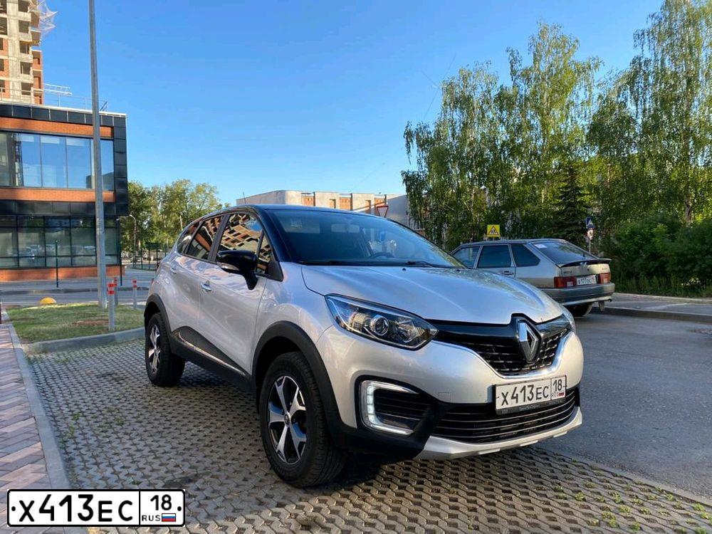 Фото автомобиля RENAULT KAPTUR, 2017 — госномер Х413ЕС18. Цвет: СЕРЫЙ ЧЕРНЫЙ