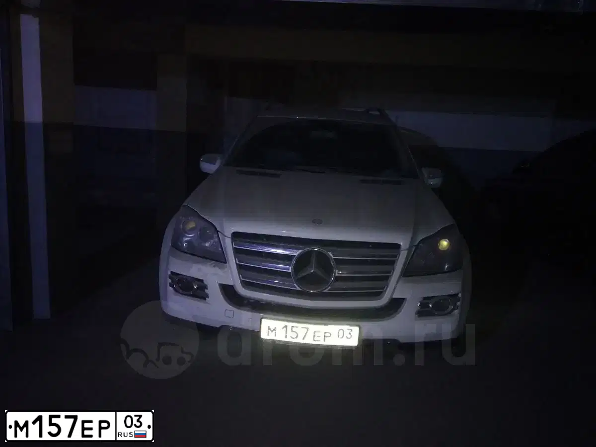 Фото автомобиля MERCEDES GL-KLASSE, 2008 — госномер М157ЕР03. Цвет: Белый