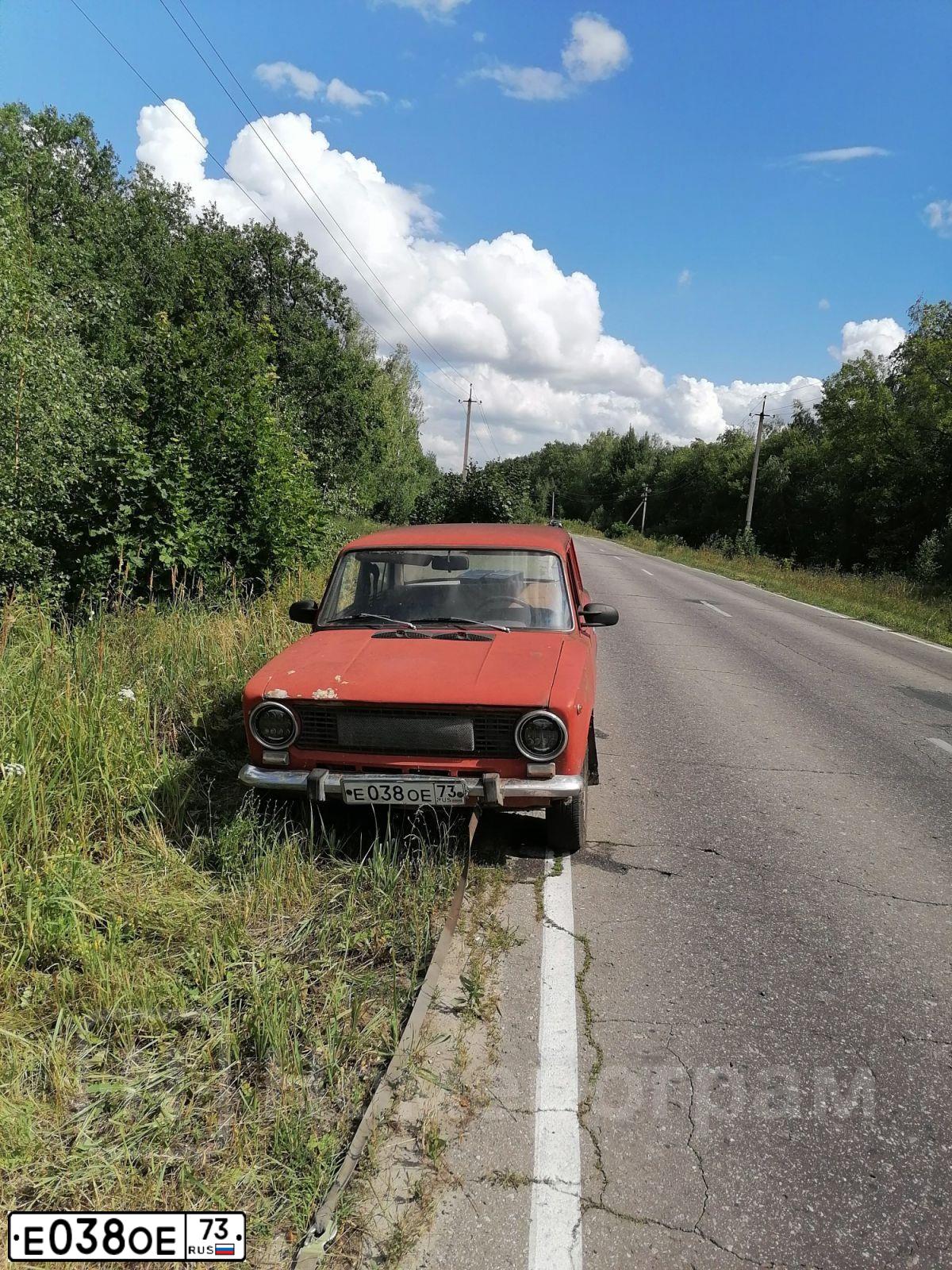 Фото автомобиля LADA 2101, 1978 — госномер Е038ОЕ73. Цвет: КРАСНЫЙ