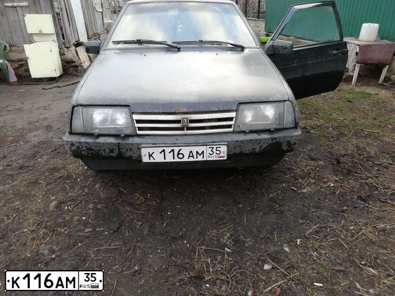 Фото автомобиля LADA 2108 SAMARA, 2002 — госномер К116АМ35. Цвет: ЧЕРНЫЙ МАТОВЫЙ
