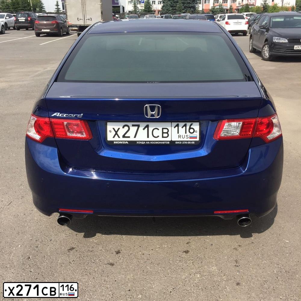 Фото автомобиля HONDA ACCORD, 2008 — госномер М555ХЕ199. Цвет: ТЕМНО-СИНИЙ