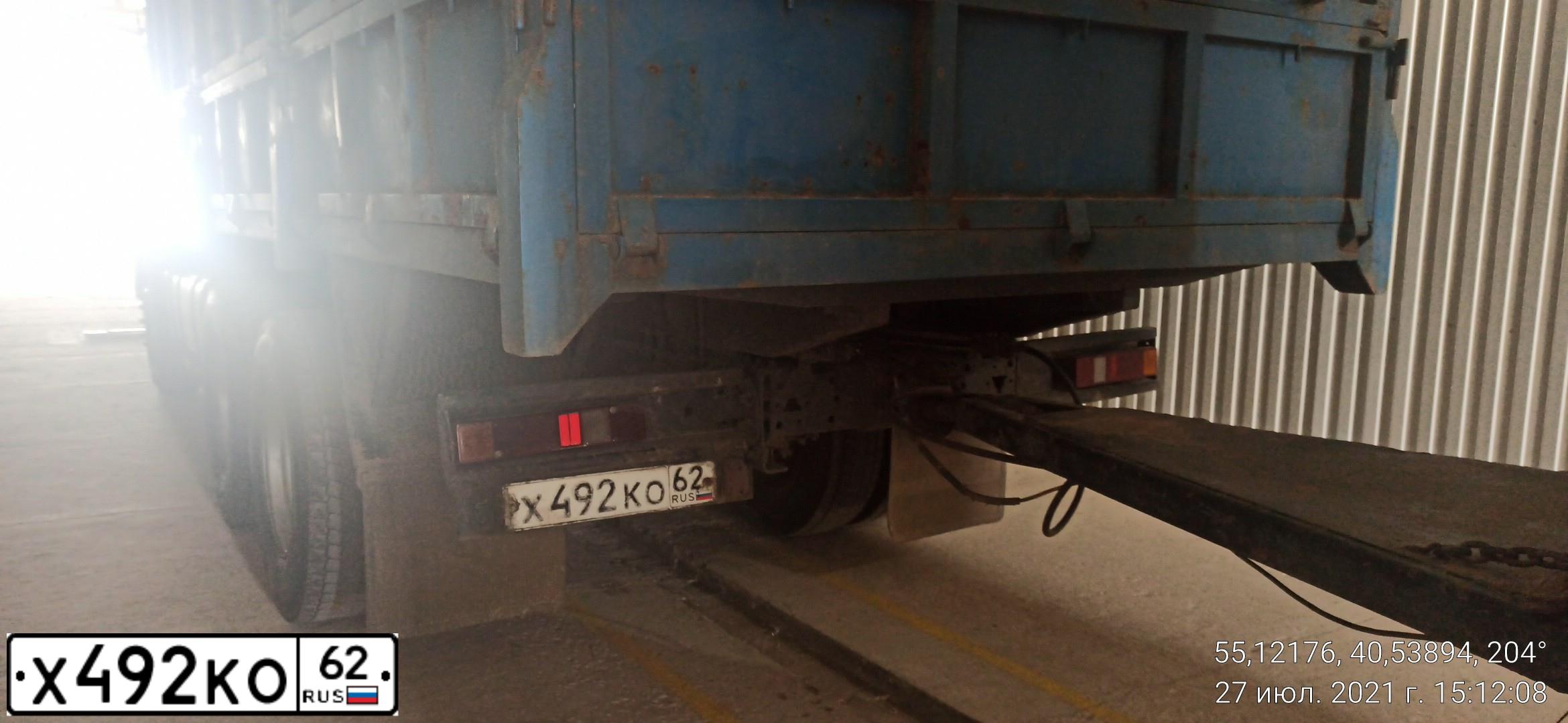 Фото автомобиля KAMAZ 53215 /6X4/, 2006 — госномер Х492КО62. Цвет: СВЕТЛАЯ ДЫМКА