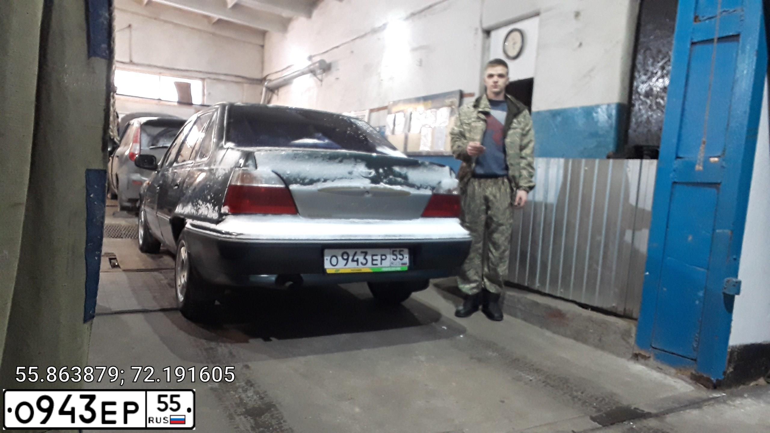 Фото автомобиля DAEWOO NEXIA, 2003 — госномер Х770УА55. Цвет: Темно-зеленый
