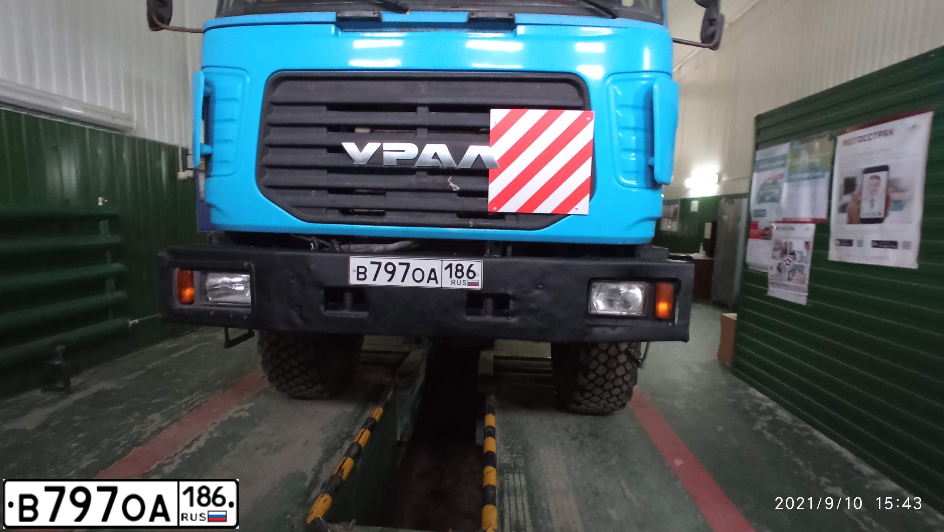 Фото автомобиля URAL 44202 /6X6/, 2015 — госномер Р111ТР72. Цвет: ГОЛУБОЙ