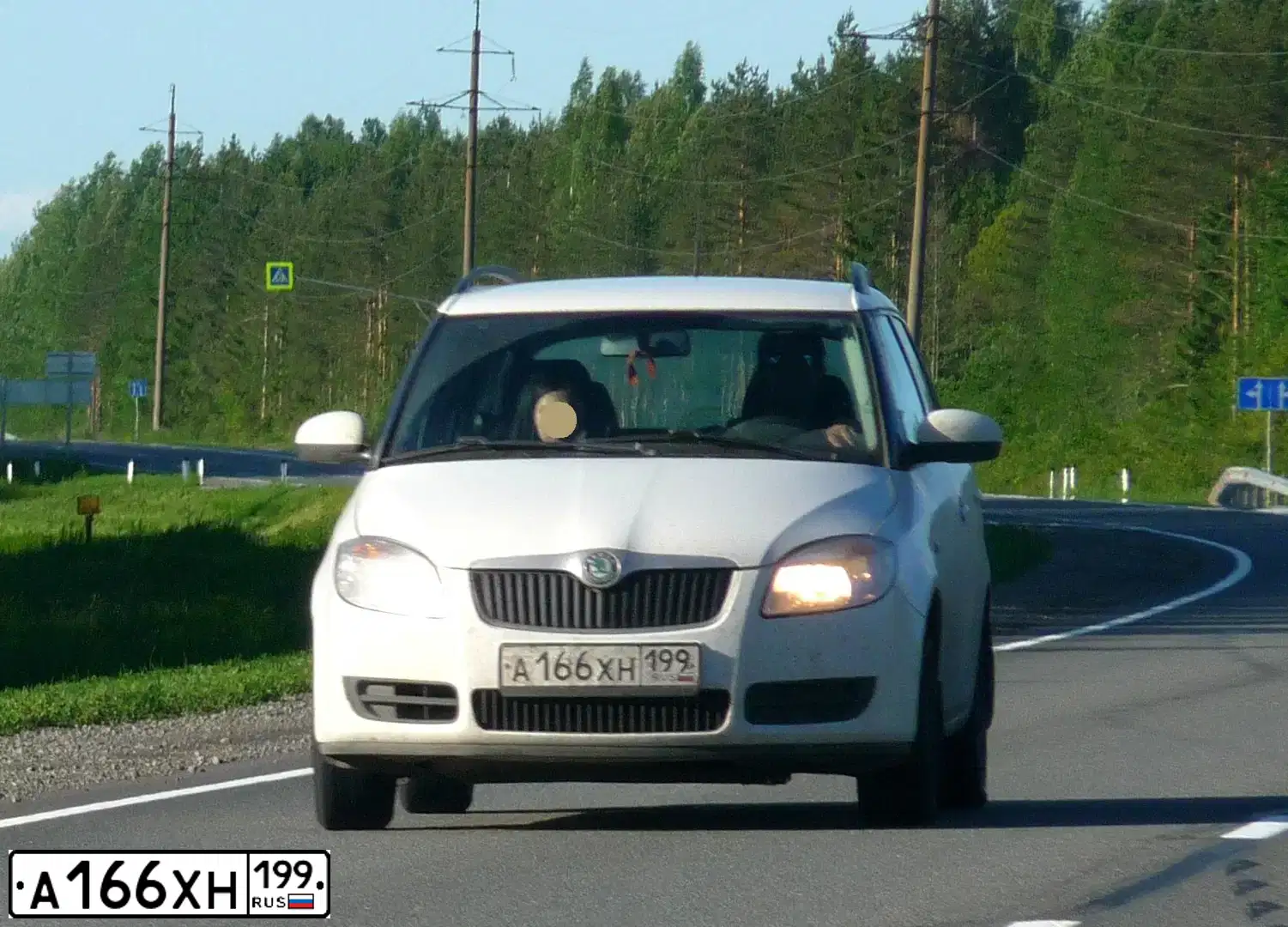 Фото автомобиля SKODA FABIA, 2010 — госномер М494ХТ35. Цвет: Белый