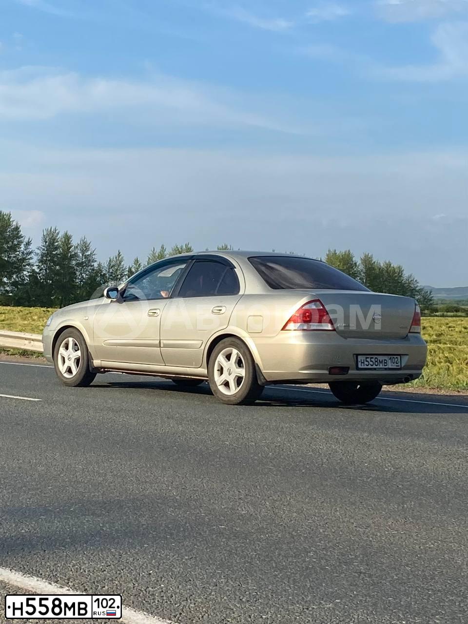 Фото автомобиля NISSAN ALMERA, 2008 — госномер Н558МВ102. Цвет: БЕЖЕВЫЙ