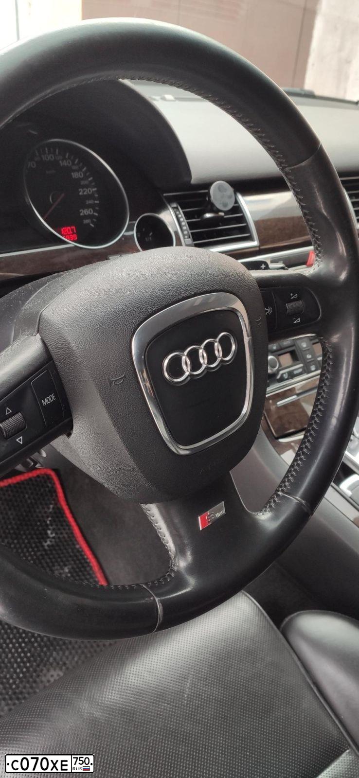 Фото автомобиля AUDI A8, 2006 — госномер К001ЕУ10. Цвет: Белый