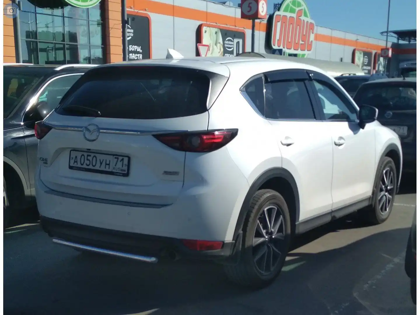 Фото автомобиля MAZDA CX-5, 2017 — госномер Х073СР71. Цвет: БЕЛЫЙ ПЕРЛАМУТР