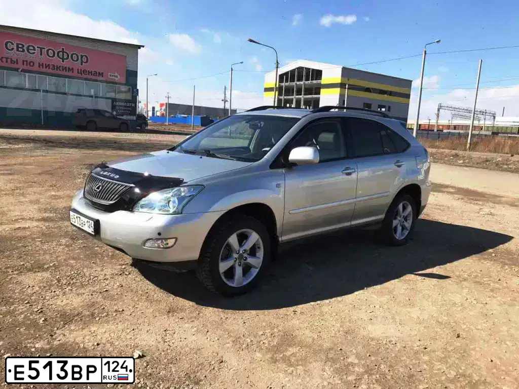 Фото автомобиля LEXUS RX, 2005 — госномер Р491УМ97. Цвет: СЕРЫЙ
