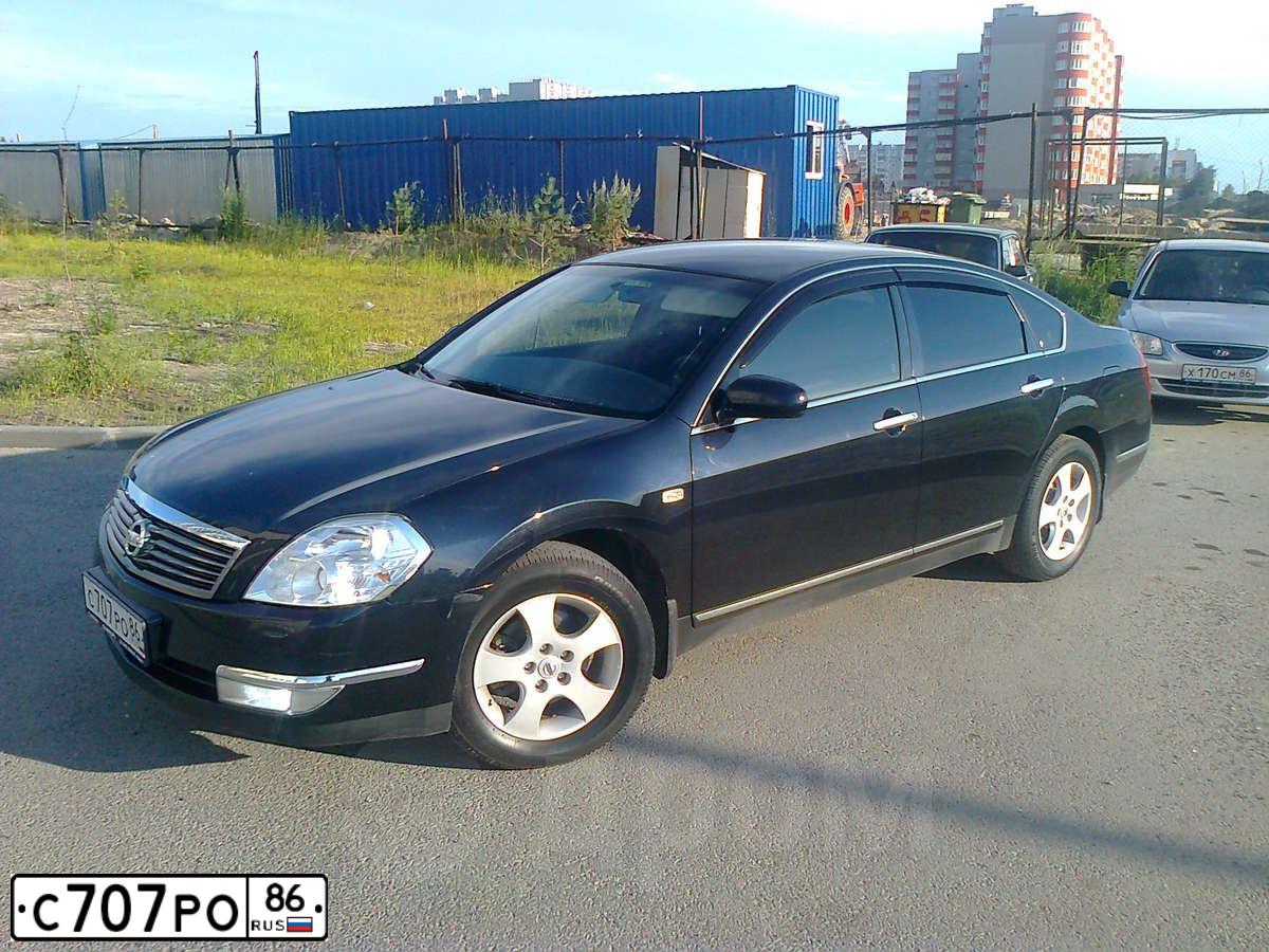 Фото автомобиля NISSAN TEANA, 2006 — госномер О007РР55. Цвет: ЧЕРНЫЙ