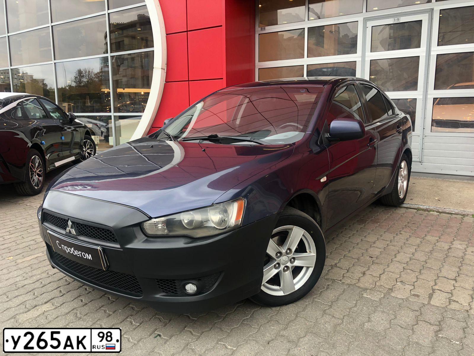 Фото автомобиля MITSUBISHI LANCER, 2008 — госномер Р573ВН40. Цвет: синий