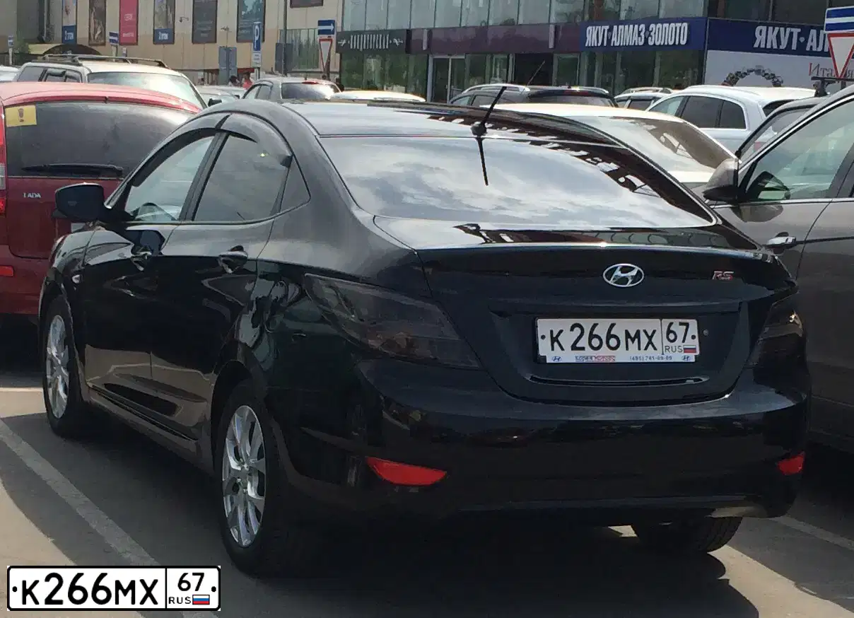 Фото автомобиля HYUNDAI SOLARIS, 2013 — госномер О644СН71. Цвет: ЧЕРНЫЙ