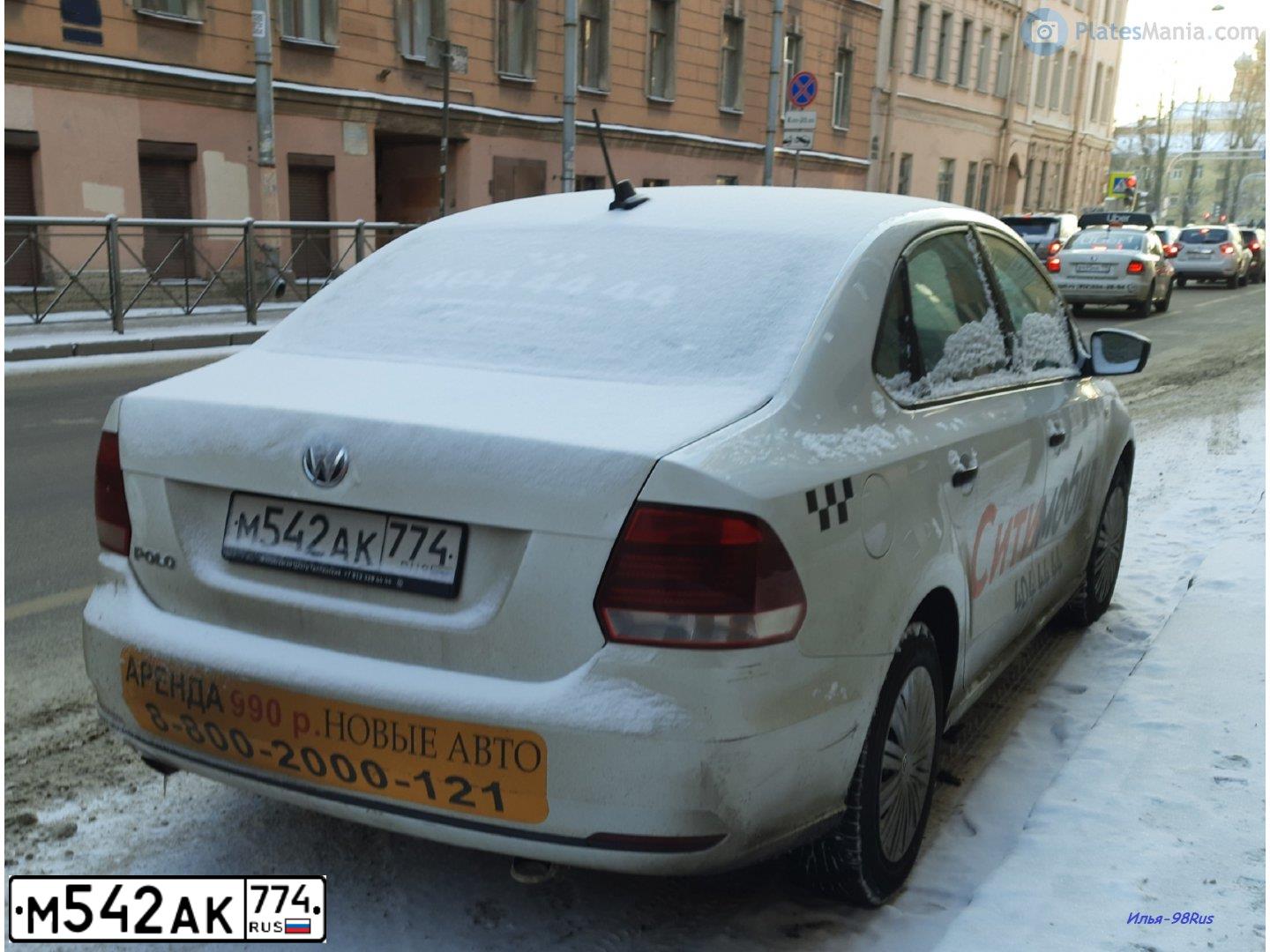 Фото автомобиля VOLKSWAGEN POLO, 2019 — госномер К772ВН774. Цвет: Белый