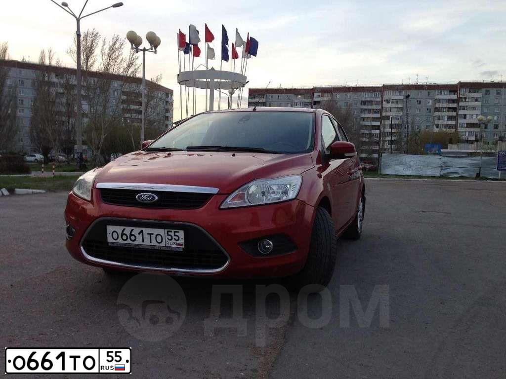 Фото автомобиля FORD FOCUS, 2008 — госномер С500ХВ55. Цвет: Красно-оранжевый