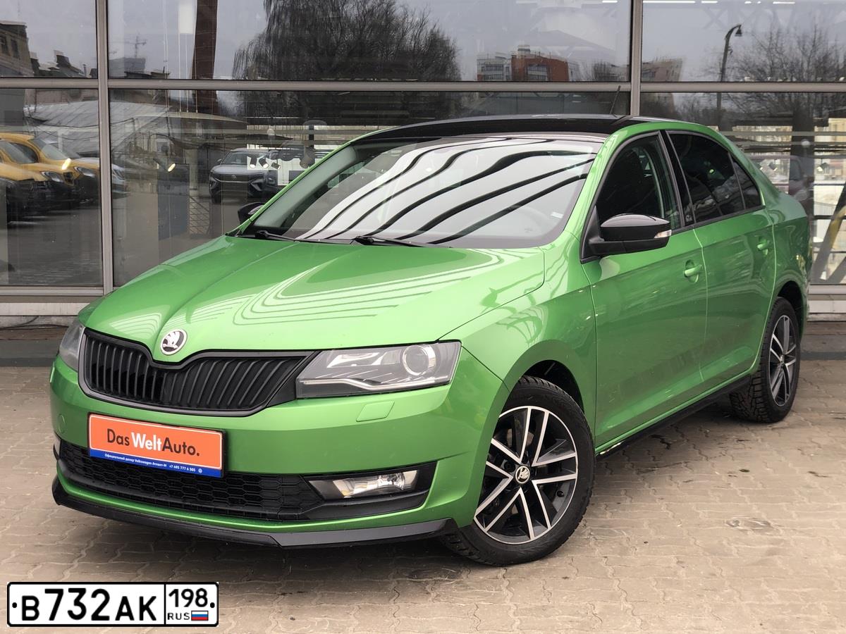 Фото автомобиля SKODA RAPID, 2018 — госномер Х517ОА790. Цвет: ЗЕЛЕНЫЙ
