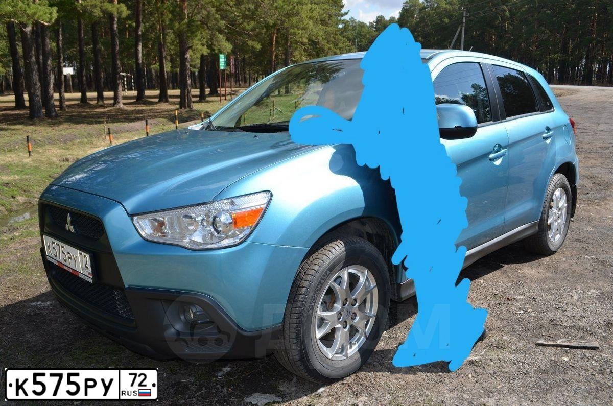Фото автомобиля MITSUBISHI ASX, 2010 — госномер К575РУ72. Цвет: голубой