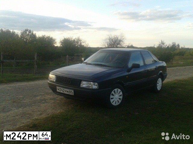 Фото автомобиля AUDI 80, 1989 — госномер М242РМ64. Цвет: ФИОЛЕТОВЫЙ