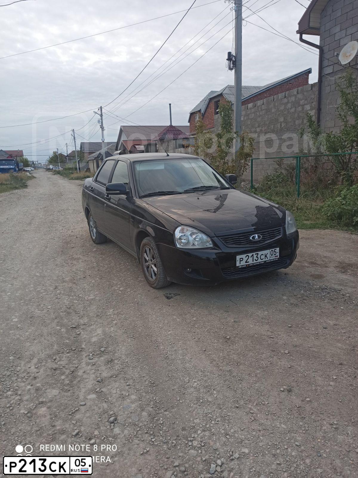 Фото автомобиля LADA 2170 PRIORA, 2014 — госномер Р213СК05. Цвет: ЧЕРНЫЙ