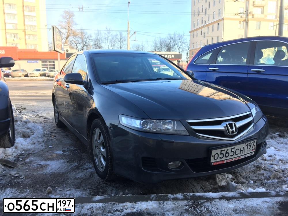 Фото автомобиля HONDA ACCORD, 2007 — госномер К259КР53. Цвет: ТЕМНО-СЕРЫЙ