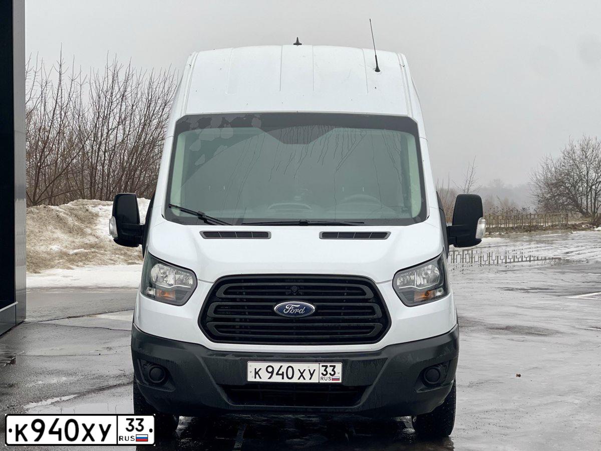 Фото автомобиля FORD TRANSIT, 2020 — госномер Х942РЕ33. Цвет: Белый
