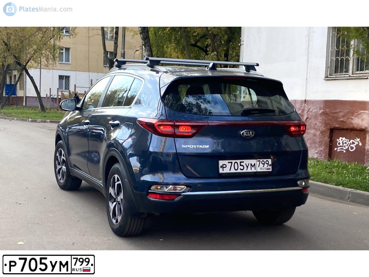 Фото автомобиля KIA SPORTAGE, 2021 — госномер К414КМ62. Цвет: синий