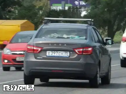 Фото автомобиля LADA VESTA, 2016 — госномер К056КА35. Цвет: СЕРО-ГОЛУБОЙ