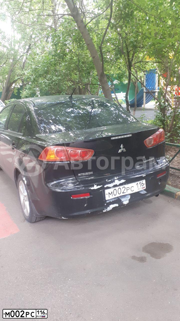 Фото автомобиля MITSUBISHI LANCER, 2008 — госномер А528ОУ790. Цвет: ЧЕРНЫЙ