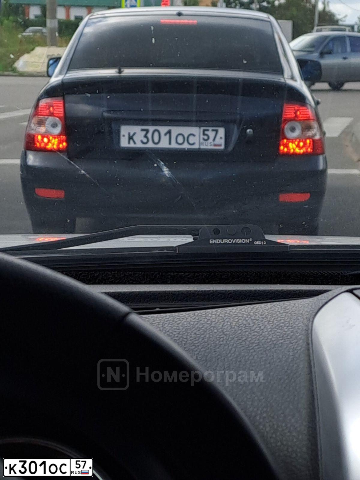 Фото автомобиля LADA 2172 PRIORA, 2013 — госномер К301ОС57. Цвет: Сине-Черный