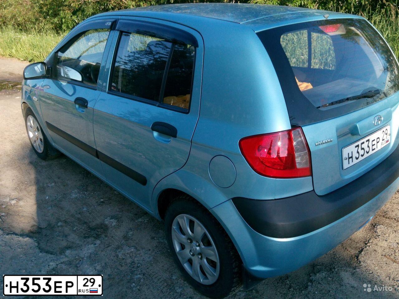 Фото автомобиля HYUNDAI GETZ, 2008 — госномер Н353ЕР29. Цвет: голубой