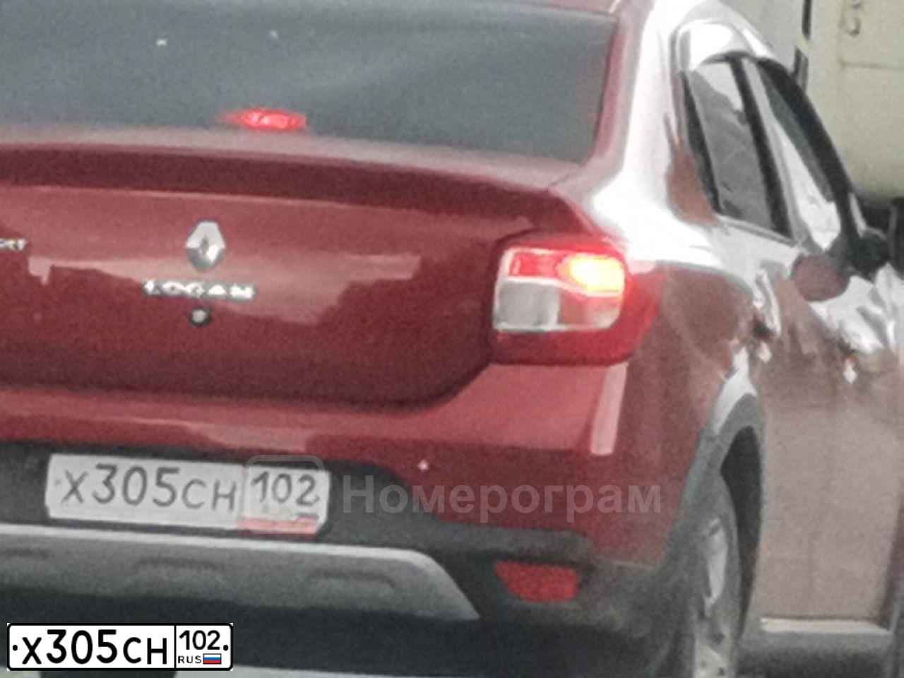 Фото автомобиля RENAULT LOGAN, 2019 — госномер М306ОР702. Цвет: КРАСНЫЙ