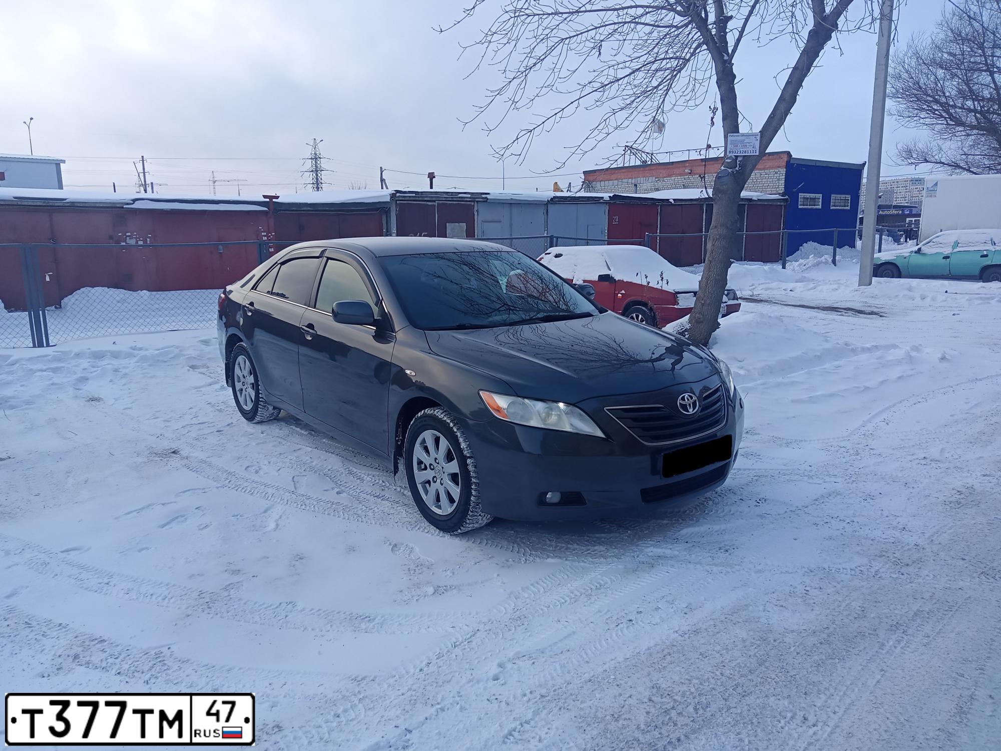 Фото автомобиля TOYOTA CAMRY, 2007 — госномер Х349ТУ72. Цвет: СЕРЫЙ