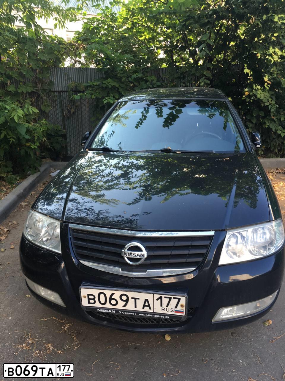 Фото автомобиля NISSAN ALMERA, 2007 — госномер В069ТА177. Цвет: ЧЕРНЫЙ