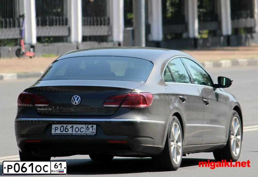Фото автомобиля VOLKSWAGEN CC, 2012 — госномер Р061ОС61. Цвет: КОРИЧНЕВЫЙ